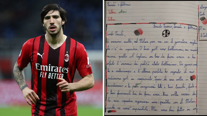 Milan, la lettera del piccolo Leonardo a Sandro Tonali