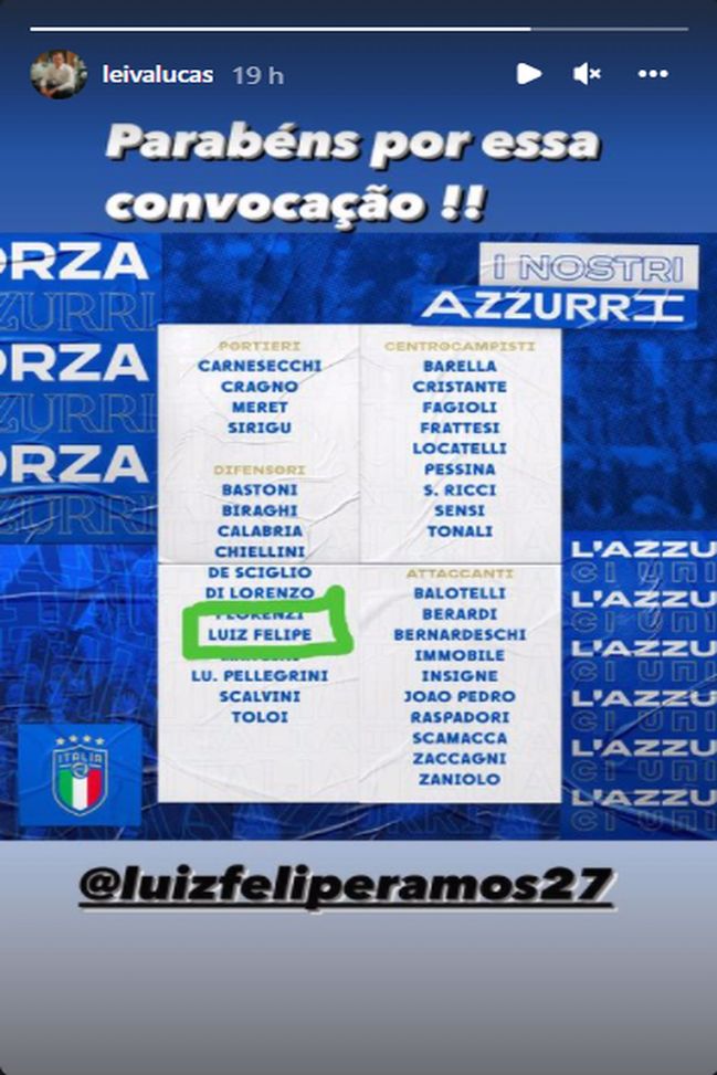 Lazio News, Luiz Felipe in Nazionale e Leiva si complimenta – FOTO- immagine 2