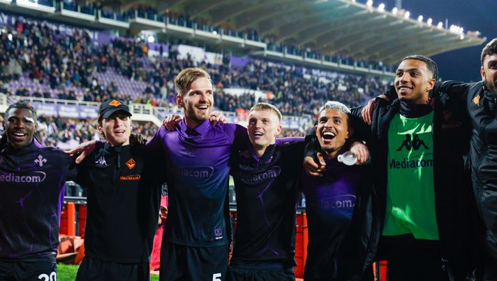 GERMOGLI PH: 16 MARZO 2025 FIRENZE STADIO ARTEMIO FRANCHI SERIE A FIORENTINA VS JUVENTUS NELLA FOTO ESULTANZA FINE PARTITA CorFio: “Fiorentina e la Champions. Occhio al Bologna, è la più in forma” - immagine 1