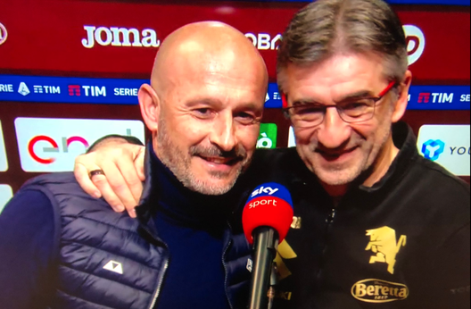 Italiano-Juric: prima il litigio, poi l’abbraccio in tv. Il tecnico del Toro: “Sono stato cattivo” - immagine 1