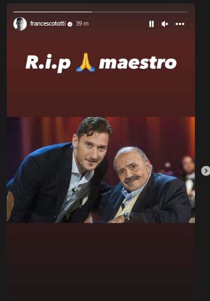 Totti ricorda Costanzo: “Sarai sempre nel mio cuore, eternamente grazie”- immagine 2