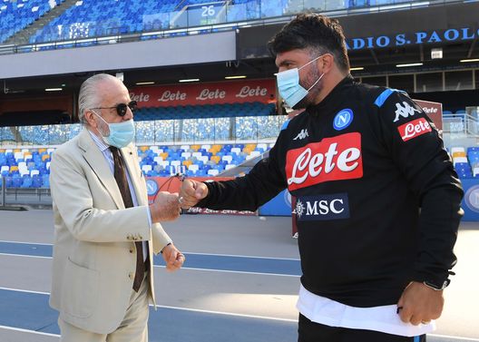  Aurelio De Laurentiis e Gennaro Gattuso (Photo by SSC NAPOLI via Getty Images) 