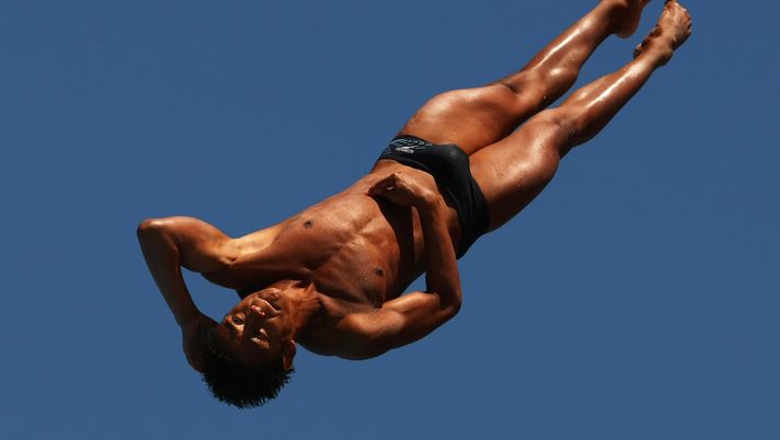 ROME - JULY 20:  Sebastian Castaneda Villa of Colombia competes in the Mens 10m Platform Preliminary at the Stadio del Nuoto on July 20, 2009 in Rome, Italy.  (Photo by Clive Rose/Getty Images)  ROME - JULY 20:  Sebastian Castaneda Villa of Colombia competes in the Mens 10m Platform Preliminary at the Stadio del Nuoto on July 20, 2009 in Rome, Italy.  (Photo by Clive Rose/Getty Images)