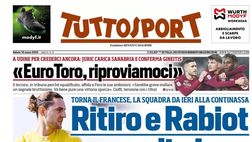 PRIMA PAGINA TUTTOSPORT OGGI: “Ritiro e Rabiot, sveglia Juve”