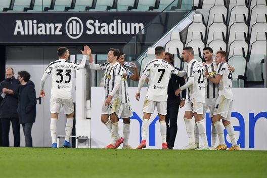 La Juventus esulta dopo un gol La Juventus esulta dopo un gol