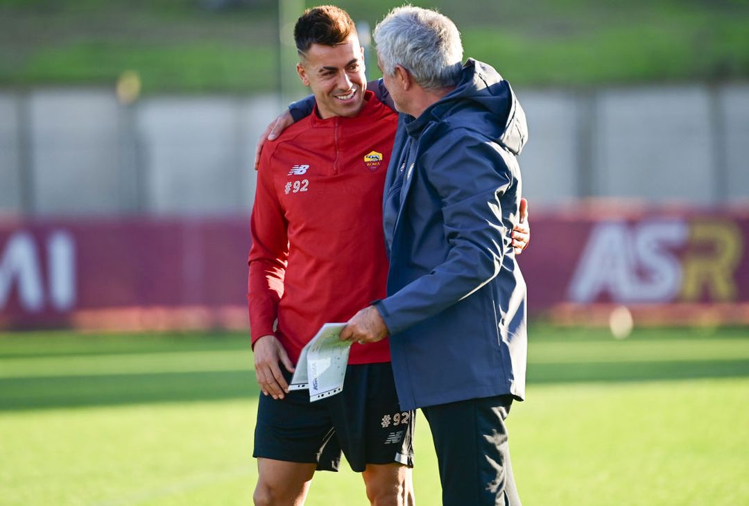 Mourinho respira: a Trigoria Pellegrini e Kumbulla in gruppo – FOTO GALLERY - immagine 13
