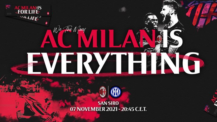 Grafica social AC Milan is Everything Derby Milano Milan Inter