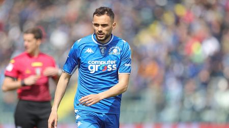 EMPOLI, ITALY - APRIL 09: Nedim Bajrami of Empoli FC looks on during the Serie A match between Empoli FC v Spezia Calcio on April 9, 2022 in Empoli, Italy. (Photo by Gabriele Maltinti/Getty Images)