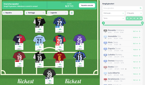 Come fare un fantacalcio da zero solo per le ultime 12 giornate: si può con Kickest- immagine 2