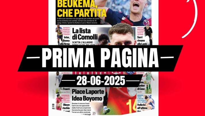 Prima pagina Corriere dello Sport: Milan in Belgio per Jashari Prima pagina Corriere dello Sport: Milan in Belgio per Jashari