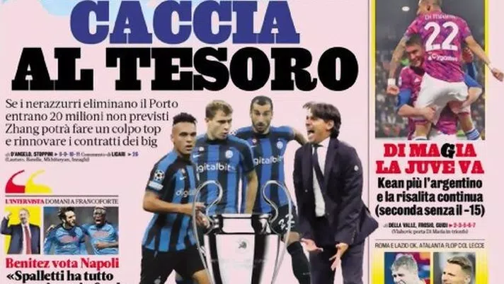 IL NAPOLI SUI MEDIA – Le prime pagine dei giornali di oggi 20 febbraio 2023 - immagine 1