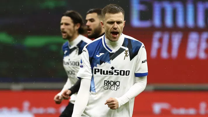 Josip Ilicic (attaccante Atalanta) esulta per il suo gol in Milan-Atalanta (Serie A 2020-2021) | AC Milan News (Getty Images)