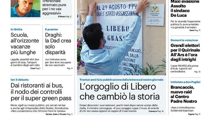 Prima Pagina, Giornale di Sicilia: “Chiesa va ko, brutta grana per Juve e Italia” Prima Pagina