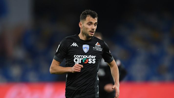 NAPLES, ITALY - JANUARY 13: Nedim Bajrami of Empoli FC during the Coppa Italia match between SSC Napoli and Empoli FC at Stadio Diego Armando Maradona on January 13, 2021 in Naples, Italy. Sporting stadiums around Italy remain under strict restrictions due to the Coronavirus Pandemic as Government social distancing laws prohibit fans inside venues resulting in games being played behind closed doors. (Photo by Francesco Pecoraro/Getty Images) 