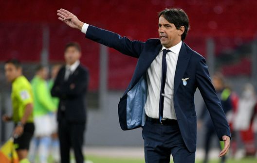 ROME, ITALY - MAY 15: SS Lazio head coach Simone Inzaghi reacts during the Serie A match between AS Roma and SS Lazio at Stadio Olimpico on May 15, 2021 in Rome, Italy. (Photo by Marco Rosi - SS Lazio/Getty Images) ROME, ITALY - MAY 15: SS Lazio head coach Simone Inzaghi reacts during the Serie A match between AS Roma and SS Lazio at Stadio Olimpico on May 15, 2021 in Rome, Italy. (Photo by Marco Rosi - SS Lazio/Getty Images)