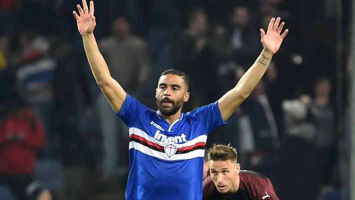 Gregoire Defrel esulta per il suo gol in Sampdoria-Milan (credits: GETTY Images) 