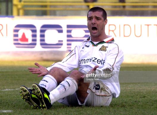 03 Feb 2002: Filippo Maniero of Venezia in action during the Serie A match between Bologna and Venezia , played at the Renato dall''Ara Stadium, Bologna. DIGITAL IMAGE Mandatory Credit: Grazia Neri/ALLSPORT 03 Feb 2002: Filippo Maniero of Venezia in action during the Serie A match between Bologna and Venezia , played at the Renato dall''Ara Stadium, Bologna. DIGITAL IMAGE Mandatory Credit: Grazia Neri/ALLSPORT