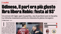 Gazzetta: Udinese, il pari era più giusto