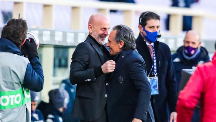 GERMOGLI PH: 21 MARZO 2021 FIRENZE STADIO ARTEMIO FRANCHI SERIE A FIORENTINA VS MILAN NELLA FOTO SALUTO TRA PIOLI E PRANDELLI GERMOGLI PH: 21 MARZO 2021 FIRENZE STADIO ARTEMIO FRANCHI SERIE A FIORENTINA VS MILAN NELLA FOTO SALUTO TRA PIOLI E PRANDELLI