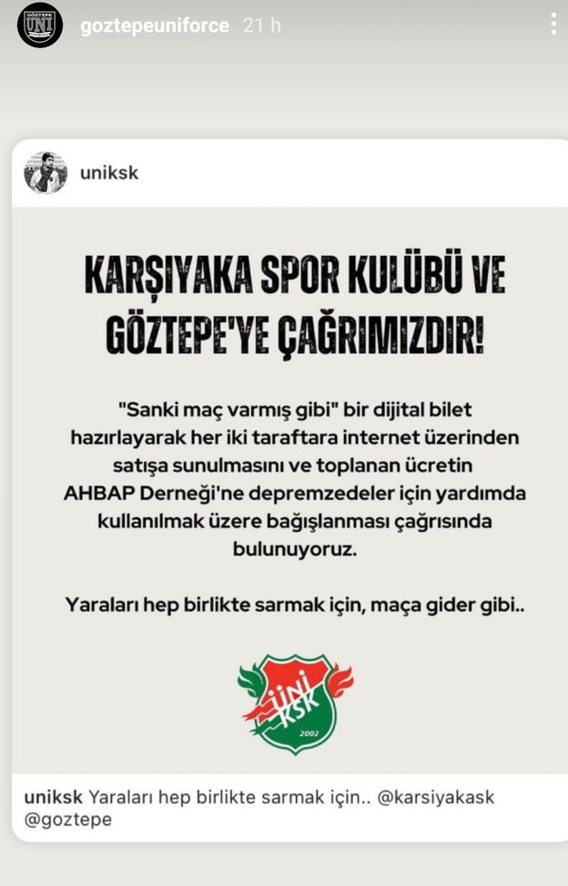 Turchia devastata e aiuti, Smirne: appello per acquistare i biglietti del derby che non c’è- immagine 2