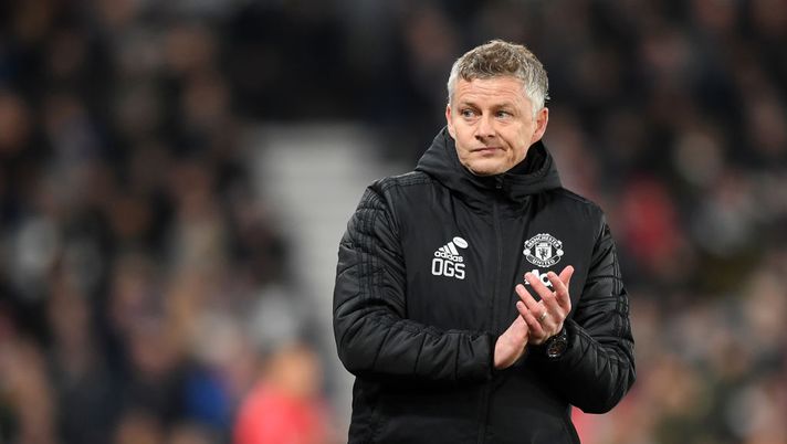 DERBY, ENGLAND - MARCH 05: Ole Gunnar Solskjaer, Manager of Manchester United looks on during the FA Cup Fifth Round match between Derby County and Manchester United at Pride Park on March 05, 2020 in Derby, England. (Photo by Michael Regan/Getty Images) 