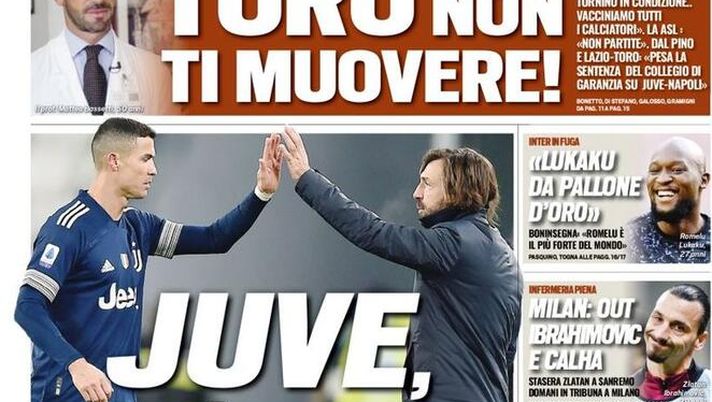 Tuttosport, la prima pagina di oggi, martedì 2 marzo 2021 
