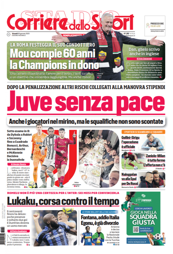 Corriere dello Sport Inter Lukaku