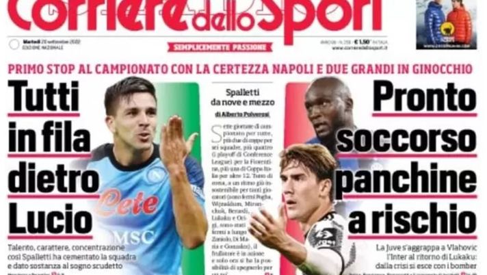 IL NAPOLI SUI MEDIA – Le prime pagine dei giornali di oggi 20 settembre 2022 - immagine 1