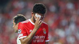 Benfica, scontro con compagno di squadra: 15 punti di sutura per Gonçalo Ramos