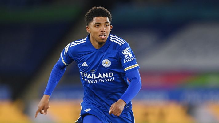 LEICESTER, ENGLAND - APRIL 22: Wesley Fofana of Leicester in action during the Premier League match between Leicester City and West Bromwich Albion at The King Power Stadium on April 22, 2021 in Leicester, England. Sporting stadiums around the UK remain under strict restrictions due to the Coronavirus Pandemic as Government social distancing laws prohibit fans inside venues resulting in games being played behind closed doors. (Photo by Michael Regan/Getty Images) LEICESTER, ENGLAND - APRIL 22: Wesley Fofana of Leicester in action during the Premier League match between Leicester City and West Bromwich Albion at The King Power Stadium on April 22, 2021 in Leicester, England. Sporting stadiums around the UK remain under strict restrictions due to the Coronavirus Pandemic as Government social distancing laws prohibit fans inside venues resulting in games being played behind closed doors. (Photo by Michael Regan/Getty Images)