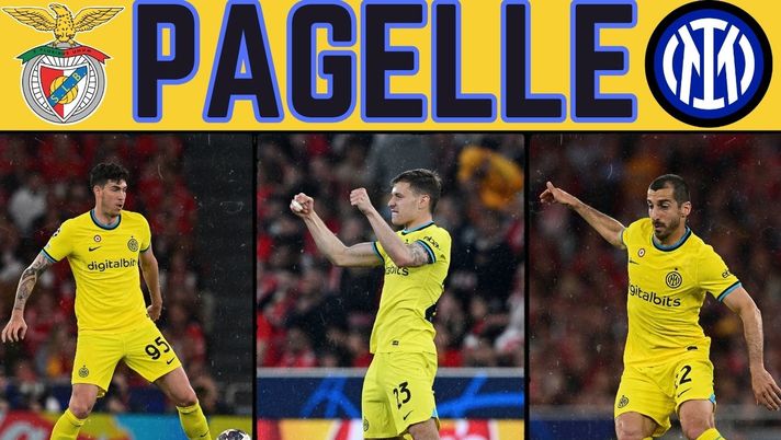 Benfica-Inter, Pagelle: Barella-Bastoni Mostruosi, Mkhitaryan Perfetto ...