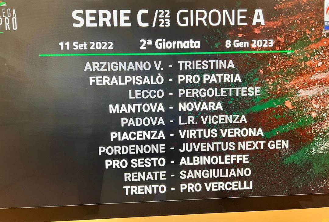 Serie C girone A, 2022/23: il calendario completo - immagine 3