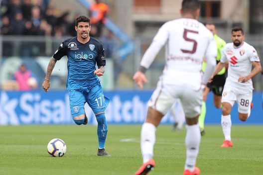  EMPOLI, ITALY - MAY 19: Diego Farias of Empoli FC in action during the Serie A match between Empoli and Torino FC at Stadio Carlo Castellani on May 19, 2019 in Empoli, Italy. (Photo by Gabriele Maltinti/Getty Images) 