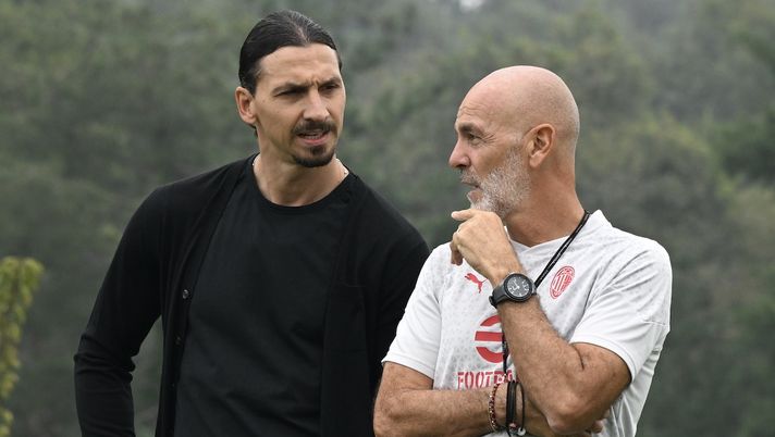 Ibrahimovic Pioli AC Milan allenamento Milan Milanello