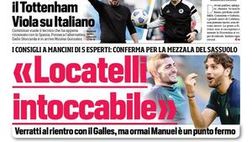Prima Pagina,Corriere dello Sport:”Locatelli intoccabile. Gattuso verso il Tottenham”