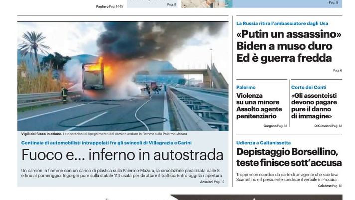 Prima Pagina, Giornale di Sicilia: “Finanziaria caos, aiuti bloccati. E la crisi da Covid dilaga”  Prima Pagina, Giornale di Sicilia: “Finanziaria caos, aiuti bloccati. E la crisi da Covid dilaga”