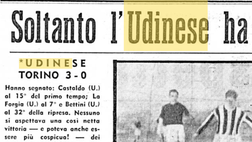 Accadde Oggi: 16.1.55 L’Udinese vince e insegue la vetta