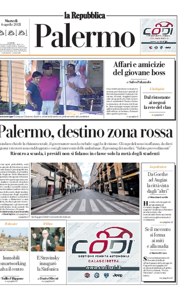 Prima Pagina, La Repubblica-Palermo: “Destino zona rossa. Rientro a scuola, i presidi non si fidano” 