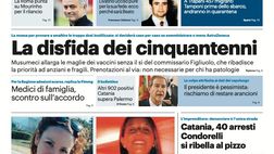 Prima Pagina, Giornale di Sicilia: “La disfida dei cinquantenni. Il mistero dell’auto impazzita”