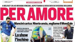 Prima Pagina, Corriere dello Sport: “Per amore! A Belfast bisogna vincere”