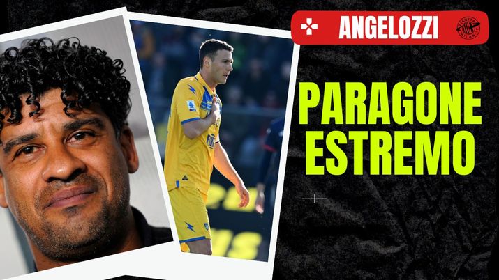 Frank Rijkaard, ex calciatore del Milan, e Luca Mazzitelli, centrocampista del Frosinone (getty images)