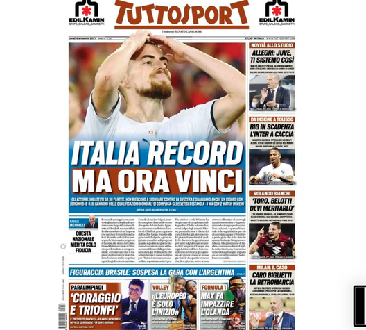 Le prime pagine dei giornali sportivi Le prime pagine dei giornali sportivi