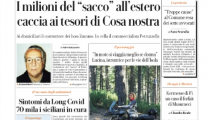 Prima Pagina, La Repubblica Palermo: “Caccia ai tesori di Cosa nostra” Prima Pagina, La Repubblica Palermo: “Caccia ai tesori di Cosa nostra” - immagine 1
