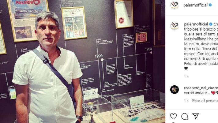Palermo, Favo al “Museum”: l’omaggio dell’ex capitano della Coppa Italia di Serie C  Palermo, Favo al “Museum”: l’omaggio dell’ex capitano della Coppa Italia di Serie C