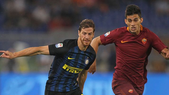 during the Serie A match between AS Roma and FC Internazionale at Stadio Olimpico on October 2, 2016 in Rome, Italy. INTER – Infortunio per Ansaldi, non ci sarà contro il Crotone - immagine 1