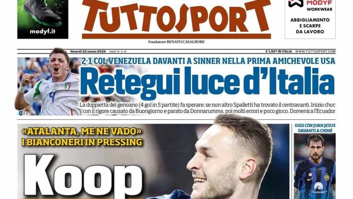 PRIMA PAGINA TUTTOSPORT OGGI: “Razzismo, Acerbi si chiude in difesa” - immagine 1