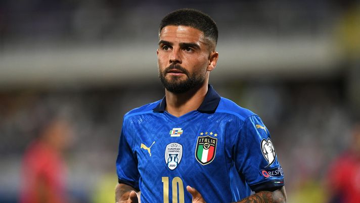 FLORENCE, ITALY - SEPTEMBER 02: Lorenzo Insigne of Italy looks on during the 2022 FIFA World Cup Qualifier match between Italy and Bulgaria at Artemio Franchi on September 02, 2021 in Florence, . (Photo by Alessandro Sabattini/Getty Images) 