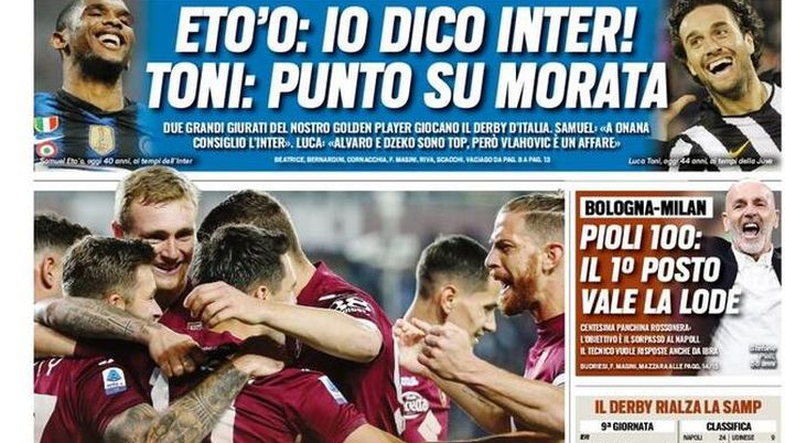 Prima Pagina, Tuttosport: “Toro forza 3! Pioli 100, il primo posto vale la lode”  Prima Pagina, Tuttosport: “Toro forza 3! Pioli 100, il primo posto vale la lode” - immagine 1