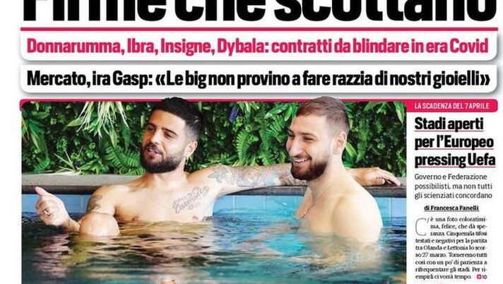 Il Corriere dello Sport, la prima pagina di oggi, martedì 30 marzo 2021 