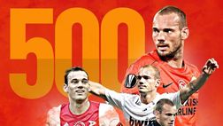 Sneijder fa 500, così ha celebrato le presenze con Ajax, Real, Inter e Galatasaray